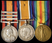 A Boer War and WWI Group of 3 awarded to Corporal John Mills Gardner, Royal Garrison Artillery, late 1st Volunteer Battalion, The Queen’s (Royal West ...