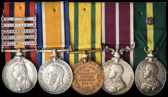 The Boer War and WWI ‘India’ M.S.M. Group of 5 awarded to Battery Sergeant Major George William Schulze, 227 Brigade, Royal Field Artillery, late 2nd ...