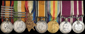 A Boer War and Great War ‘Mesopotamia’ M.S.M. and L.S.G.C. Group of 7 awarded to Company Sergeant Major Edward Cooper, 2nd and 5th Battalions, The Que...