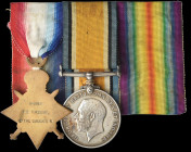 A Scarce Great War 1914 Pair awarded to Private Thomas Keene, 2nd Battalion, The Queen’s (Royal West Surrey) Regiment, comprising: 1914 Star (G-342 Pt...