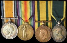 A Great War Territorials Group of 4 awarded to Sergeant Ernest George Prangnell, 1st/4th Battalion, The Queen’s (Royal West Surrey) Regiment, comprisi...