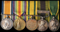 A Great War and I.G.S. ‘Afghanistan N.W.F. 1919’ Territorials Group of 5 awarded to Corporal Frederick William Collingwood, 1st/4th Battalion, The Que...