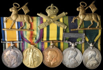 A Great War and I.G.S. ‘Afghanistan N.W.F. 1919’ Territorials Group of 5 awarded to C.Q.M.S. Hugh Kenneth Forrester, 260 Company, Machine Gun Corps, l...