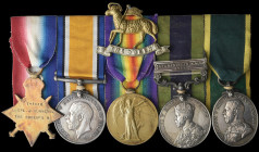 A Good Great War, I.G.S. ‘Afghanistan N.W.F. 1919’ and Territorial Force Efficiency Group of 5 awarded to Corporal J. Gunning, 1st/5th Battalion, The ...