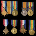 Miscellaneous Medals awarded to soldiers from the 1st/5th Battalion, The Queen’s (Royal West Surrey) Regiment, comprising: 1914-15 Star and Victory Me...