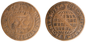 Angola D.João V - X Réis 1746
Angola D.João V - X Réis 1746, A.G:03.04, BC+, 5,55gr, Copper