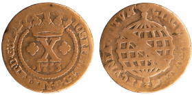 D.José I - X Réis 1753
D.José I - X Réis 1753, A.G:02.03, BC-, 6,39gr, Copper