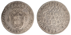 Angola D.José I - 12 Macutas 1763
Angola D.José I - 12 Macutas 1763, Bela, Rare in this condition, A.G:14.02, 17,28gr, Silver