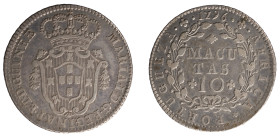 Angola D.Maria I - 10 Macutas 1796
Angola D.Maria I - 10 Macutas 1796, MBC+, A.G:08.01, 14,32gr, Silver