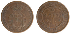 Angola D.Pedro V - Macuta 1860
Angola D.Pedro V - Macuta 1860, MBC, A.G:02.01, 37,85gr, Copper