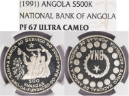 Angola - 500 Kwanzas 
Angola - 500 Kwanzas , PF 67 Ultra Cameo, Silver