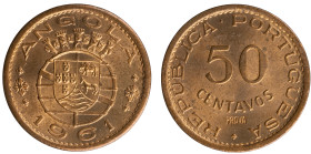 Angola Prova - 50 Centavos 1961 Prova Incusa
Angola Prova - 50 Centavos 1961 Prova Incusa, Soberba, A.G:E3.12, Bronze