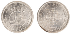Angola Prova - 20 Escudos 1955 Prova Incusa
Angola Prova - 20 Escudos 1955 Prova Incusa, Soberba, A.G:E8.02, 10,05gr, Silver