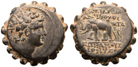 Seleukid Kingdom, Antiochos VI 'Dionysos' Æ Serrate
