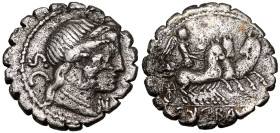 Q. Antonius Balbus AR Serrate Denarius