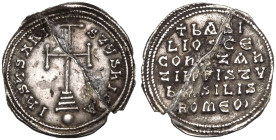 Basil I 'the Macedonian' AR Miliaresion