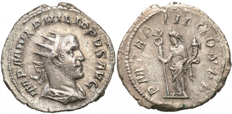 Roman Empire. Filip I Arab (244-249). Antoninian 
Ładny, czytelny egzemplarz.RI...