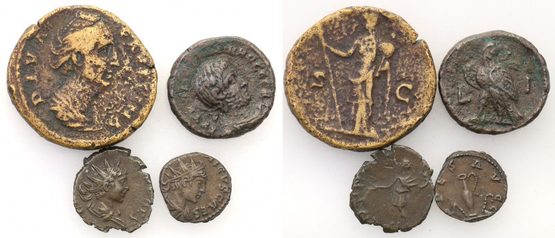 Roman Empire. Bronze - group 4 coins 
Faustina Mater, Sever Aleksander, Egipt, ...