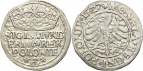 Sigismund I the Old. Grosz 1527, Cracow 
Piękny połysk, wyraźne detale. Bardzo ładny egzemplarz.Kopicki 417
Waga/Weight: 2,04 g Ag Metal: Średnica/d...