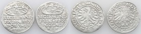 Sigismund I the Old. Grosz 1527-1529, Cracow, group 2 pieces 
Połysk w tle, przyzwoicie zachowane egzemplarze.Kopicki 417/421
Waga/Weight: Ag Metal:...