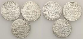 Sigismund I the Old. Grosz 1527-1528, Cracow, group 3 pieces 
Zestaw 3 monet. Resztki połyskuKopicki 417/419
Waga/Weight: Ag Metal: Średnica/diamete...
