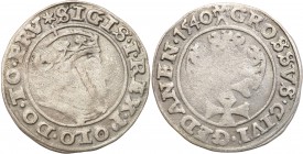 Sigismund I the Old. Grosz 1540 Gdansk / Danzig 
Końcówka napisu PRV.Resztki połysku, niedobity, patyna.Kopicki 7324
Waga/Weight: 1,93 g Ag Metal: Ś...