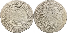 Sigismund I the Old. Grosz 1534, Torun 
Końcówki napisu PRVSS/PRVSSIE.Patyna.Kopicki 3089
Waga/Weight: 1,78 g Ag Metal: Średnica/diameter: 
Stan za...