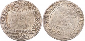 Sigismund II August. Grosz 1566 na stopę polską, Vilnius 
Patyna. Minimalnie gięty, czytelny egzemplarz.Kopicki 3283 (R)
Waga/Weight: 1,65 g Ag Meta...