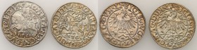Sigismund II August. polgrosz 1550 i 1556, Vilnius - group 2 pieces 
Końcówki napisów LI/LITVAPięknie zachowane monety.Ivanauskas 4SA45-13 / 4SA59-16...