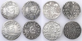 Stephan Batory . Trojak (3 grosze) 1583-1586, Riga, group 4 coins 
Rocznik 1583 - Iger R.83.1.d (R1), stan 3+Rocznik 1585 - Iger R.85.1.b (R), stan 3...
