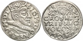 Sigismund III Vasa . Trojak (3 grosze) 1594, Poznan 
Awers jak P.94.2.d - kryza dzieląca napis miedzy literami D - G, rewers jak P.94.2.c. Drobne róż...