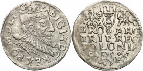 Sigismund III Vasa . Trojak (3 grosze) 1594, Poznan 
Odmienna korona króla w przedstawionej odmianie. Na awersie Litery LI kończą napis legendy, na r...