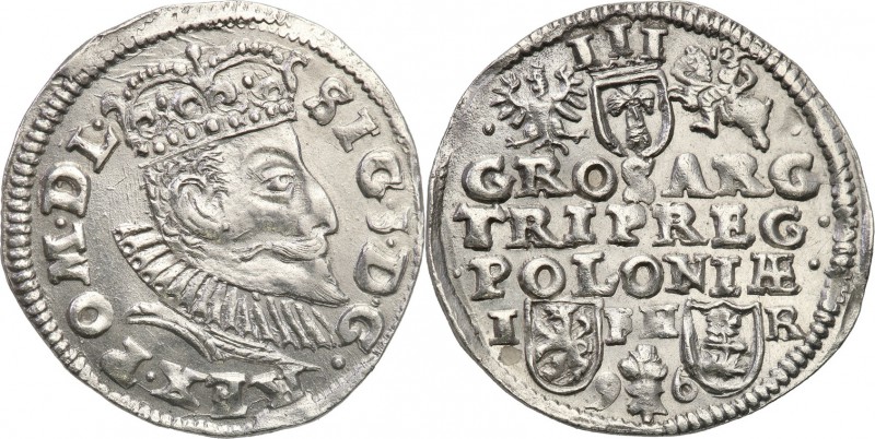 Sigismund III Vasa . Trojak (3 grosze) 1596, Poznan 
Tytulatura SIG 3 rozpoczyn...