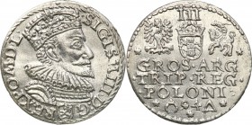 Sigismund III Vasa . Trojak (3 grosze) 1594, Malbork 
Odmiana z otwartym pierścieniem na rewersie.Wyśmienity, menniczy egzemplarz. Piękny blask menni...