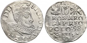 Sigismund III Vasa . Trojak (3 grosze) 1598, Wschowa 
Odmiana z tytulaturą na awersie SIG 3 i PO.Bardzo ładny, świeży egzemplarz, lekkie niedobicie. ...
