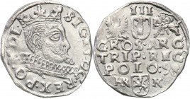 Sigismund III Vasa . Trojak (3 grosze) 1598, Wschowa 
Połysk, wyraźne detale. Iger W.98.2.d
Waga/Weight: 2,25 g Ag Metal: Średnica/diameter: 
Stan ...