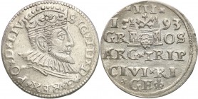 Sigismund III Vasa . Trojak (3 grosze) 1593, Riga 
Końcówka awersu LIV. Brak dwukropka na końcu awersu.Połysk.Iger R.93.1.d - podobny
Waga/Weight: 2...