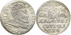 Sigismund III Vasa . Trojak (3 grosze) 1596, Riga 
Ładnie wybity i zachowany egzemplarz. Piękny połysk, ostre detale.Iger R.96.1.e
Waga/Weight: 2,73...