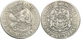 Sigismund III Vasa . Ort (18 groszy) 1616, Gdansk / Danzig 
Popiersie króla z kryząPatyna. Shatalin/Grendel GD16a-3
Waga/Weight: 6,31 g Ag Metal: Śr...
