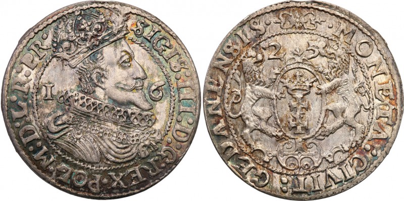Sigismund III Vasa . Ort (18 groszy) 1625, Gdansk / Danzig 
Aw.: Popiersie w ko...