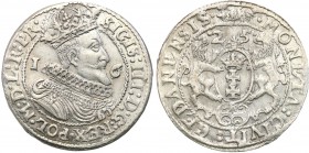 Sigismund III Vasa . Ort (18 groszy) 1625, Gdansk / Danzig 
Aw.: Popiersie w koronie i zbroi z wyłożonym krótkim koronkowym kołnierzem, na piersi Ord...