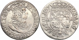 John II Casimir. Ort (18 groszy) 1659 TLB Cracow 
Moneta wypolerowana.Kopicki 1767; Tyszkiewicz 1.50 mk
Waga/Weight: 6,75 g Ag Metal: Średnica/diame...