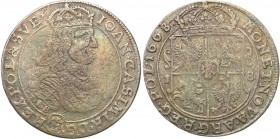 John II Casimir . Ort (18 groszy) 1668 TLB, Bydgoszcz 
Odmiana z ozdobnikami po bokach tarczy herbowej na rewersie.Kolorowa patyna. Dobra prezencja.K...