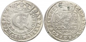 John II Casimir . Tymf (zlotowka) 1666 AT, Bydgoszcz 
Ładnie wybity i zachowany egzemplarz jak na ten typ monety.Kopicki 1792
Waga/Weight: 6,38 g Ag...