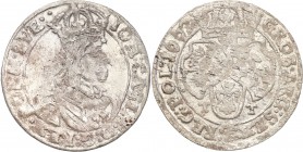 John II Casimir . Szostak (6 groszy) 1662 T-T, Bydgoszcz 
Litery T-T na rewersie. Obwódki po obydwu stronach monety.Połysk. Wada blachy.Kopicki 1653
...