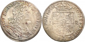 John II Casimir . Ort (18 groszy) 1653, Wschowa 
Aw.: Popiersie króla w prawo w wieńcu i w zbroi.W otoku: IOAN CASIM R - DG REX PO & SRw.: Pod koroną...