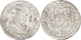 John II Casimir . Ort (18 groszy) 1660 DL, Gdansk / Danzig 
Aw.: Popiersie króla w prawo, w koronie i zbroi okrytej płaszczem. Na piersi Order Złoteg...