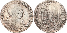 John III Sobieski. Ort (18 groszy) 1677 SB, Bydgoszcz 
Aw.: Popiersie króla w prawo, w wieńcu laurowym i rzymskiej zbroi. W otoku: IOAN III D G REX P...