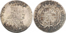 Augustus III the Sas. Tymf 1753, Leipzig 
Rzadki i poszukiwany nominał. Moneta ze starego zbioru. Patyna.Kahnt 685g
Waga/Weight: 5,94 g Ag Metal: Śr...