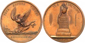 Poland. November Uprising. Medal z 1831 r. 
Aw.: Orzeł ze sztandarem polsko-litewskim powyżej napis: FATA ASPERA VINCES, na dole 7 SEPTEMBRE 1831Rw.:...
